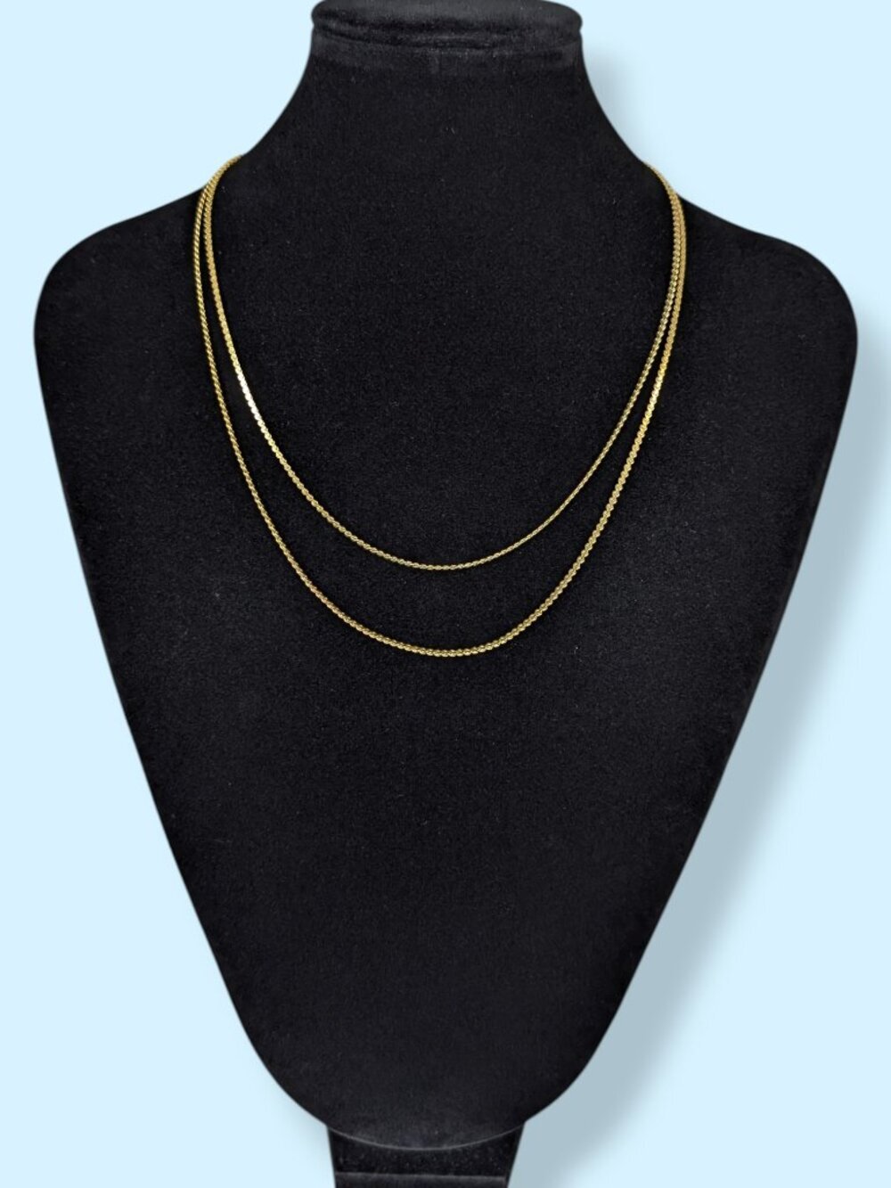 Vintage 18KGP Long S-Link Chain Necklace - Picture 2 of 5